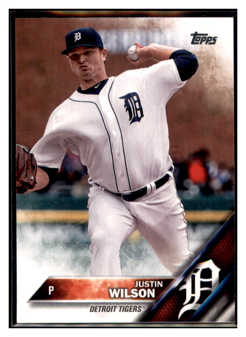 2016 Topps Update Justin Wilson Detroit Tigers #US187 Baseball card MATV4 simple Xclusive Collectibles
