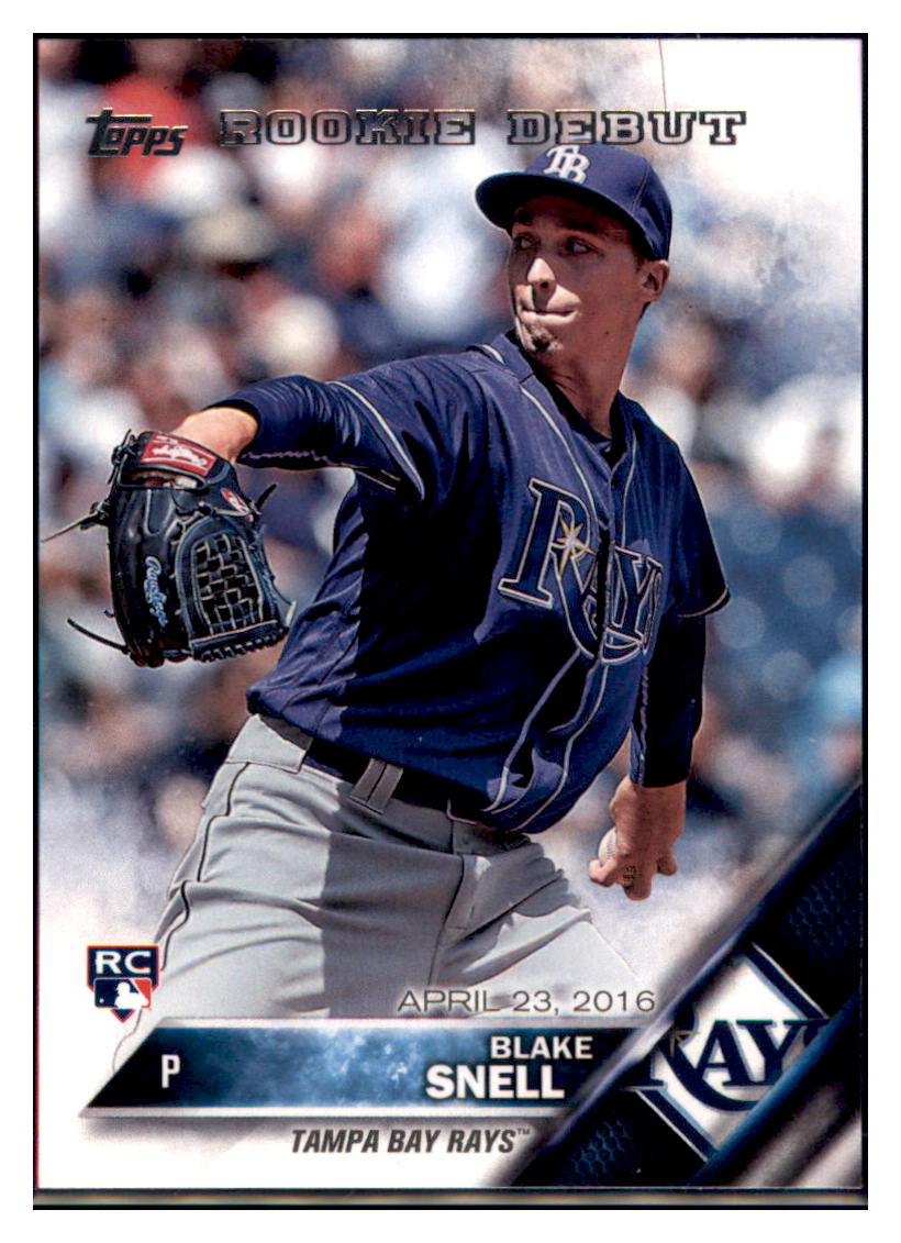 2016 Topps Update Blake Snell  Tampa Bay Rays #US40 Baseball card   MATV4 simple Xclusive Collectibles