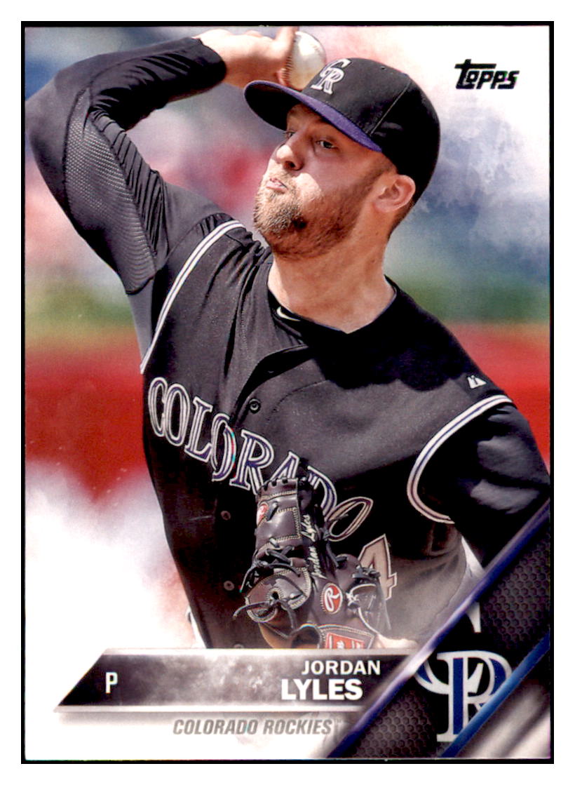 2016 Topps Jordan Lyles Colorado Rockies #375 Baseball card MATV4_1a simple Xclusive Collectibles