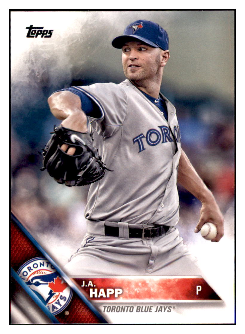 2016 Topps J.A. Happ Toronto Blue Jays #449 Baseball card MATV4 simple Xclusive Collectibles