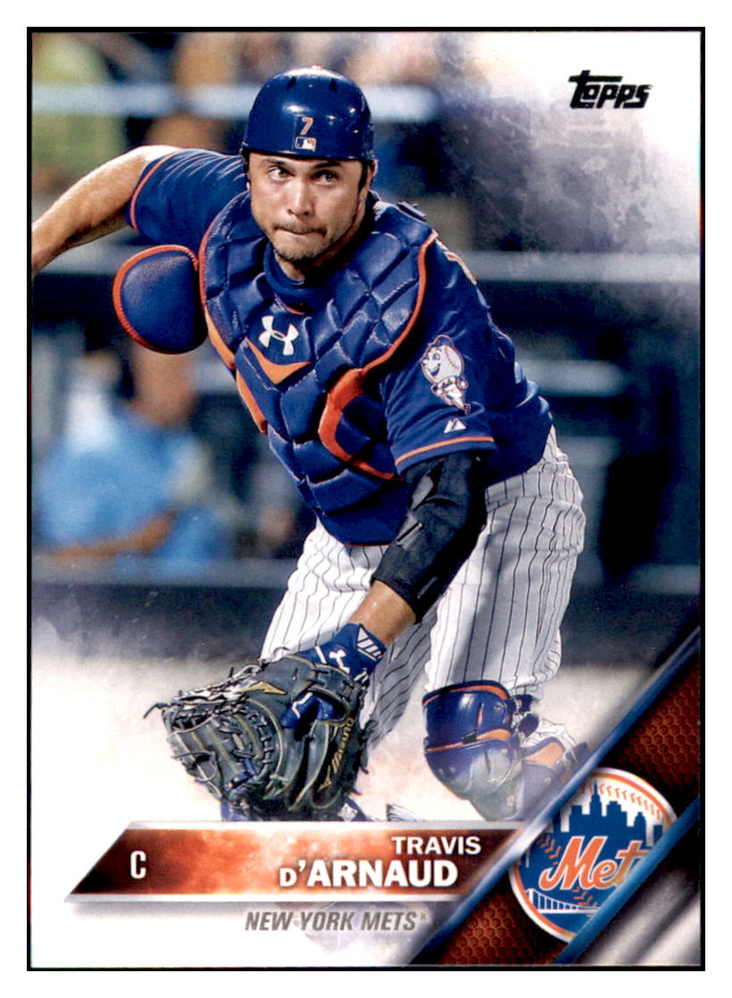 2016 Topps  Travis d'Arnaud  New York Mets #NYM-2 Baseball
  card   MATV4 simple Xclusive Collectibles