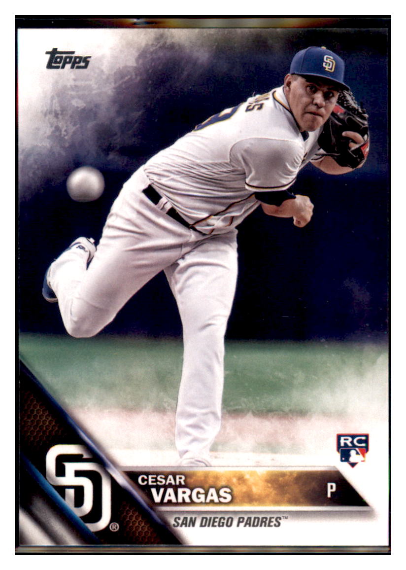 2016 Topps Update Cesar Vargas San Diego Padres #US289 Baseball card MATV4 simple Xclusive Collectibles