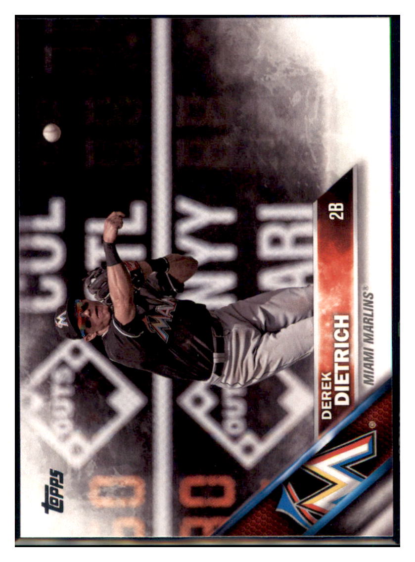 2016 Topps Update Derek Dietrich  Miami Marlins #US277 Baseball card   MATV4 simple Xclusive Collectibles