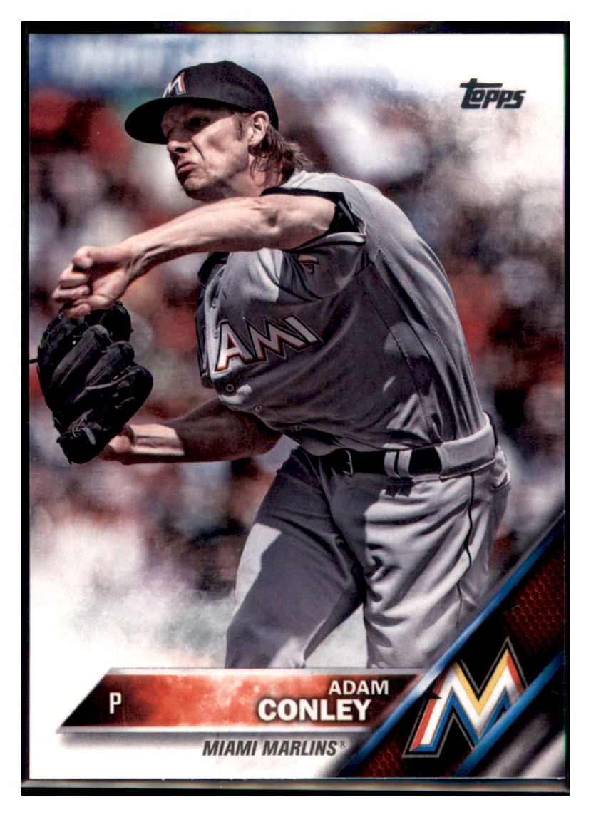 2016 Topps Update Adam Conley Miami Marlins #US255 Baseball card MATV4_1a simple Xclusive Collectibles