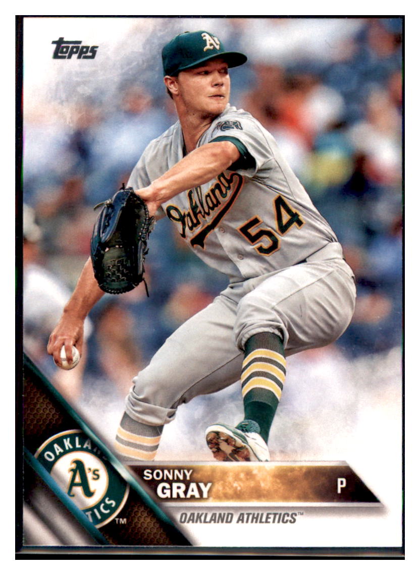 2016 Topps Sonny Gray Oakland Athletics #4 Baseball card MATV4_1b simple Xclusive Collectibles