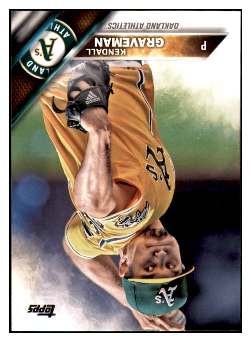 2016 Topps Kendall Graveman  Oakland Athletics #129 Baseball card   MATV4 simple Xclusive Collectibles