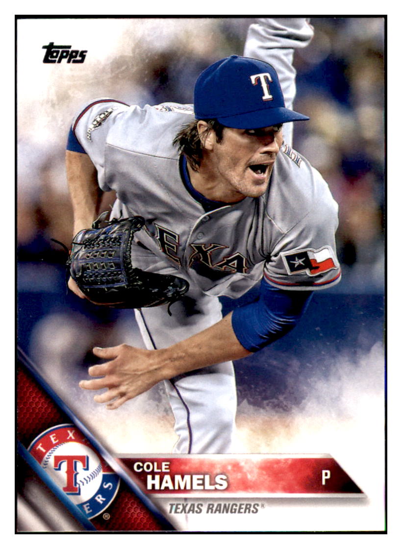2016 Topps Cole Hamels  Texas Rangers #588 Baseball card   MATV4 simple Xclusive Collectibles