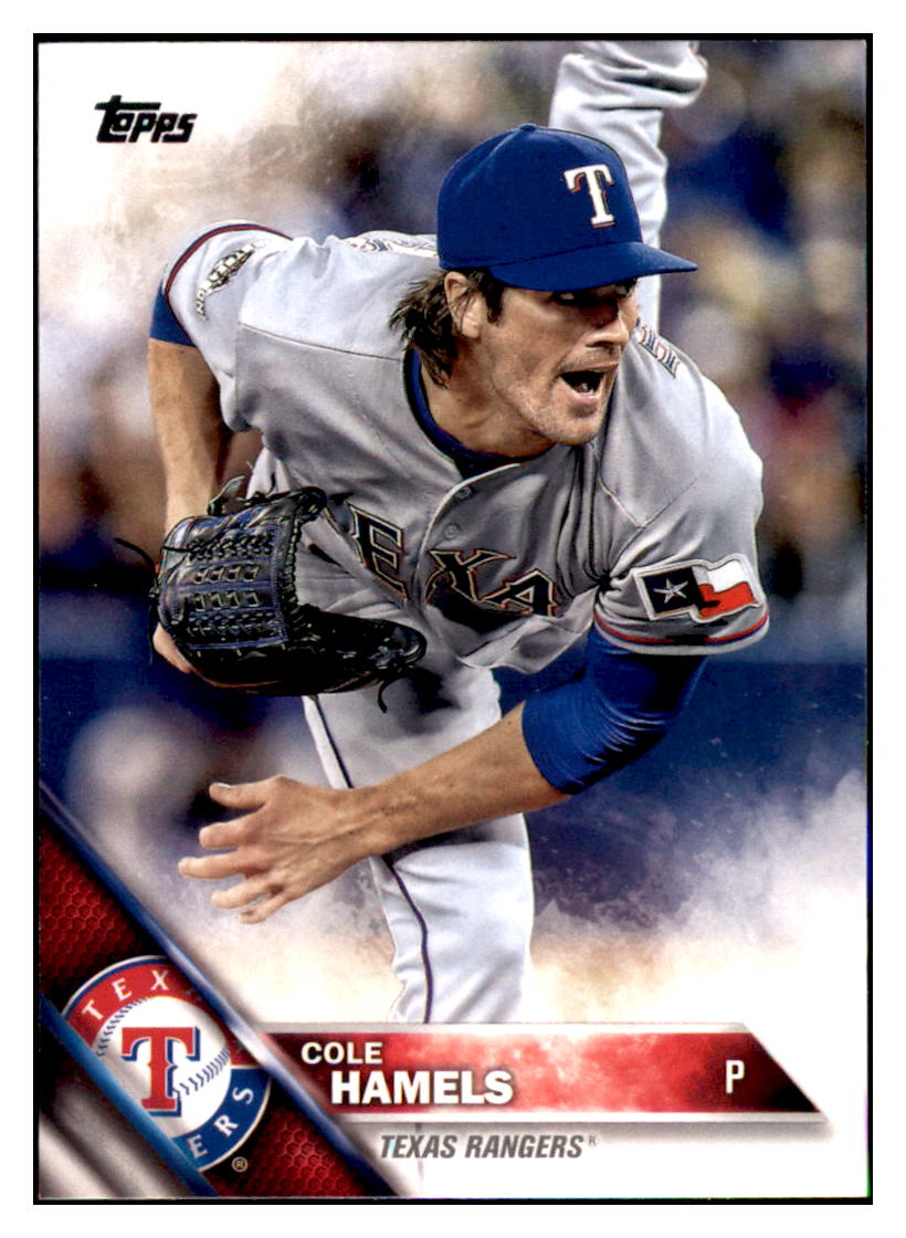 2016 Topps Cole Hamels  Texas Rangers #588 Baseball card   MATV4 simple Xclusive Collectibles   