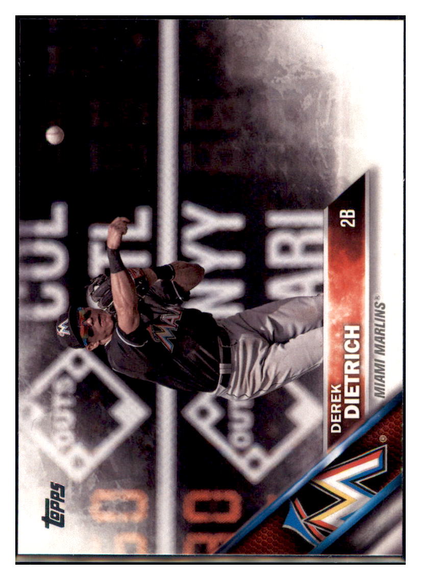 2016 Topps Update Derek Dietrich  Miami Marlins #US277 Baseball card   MATV4_1b simple Xclusive Collectibles