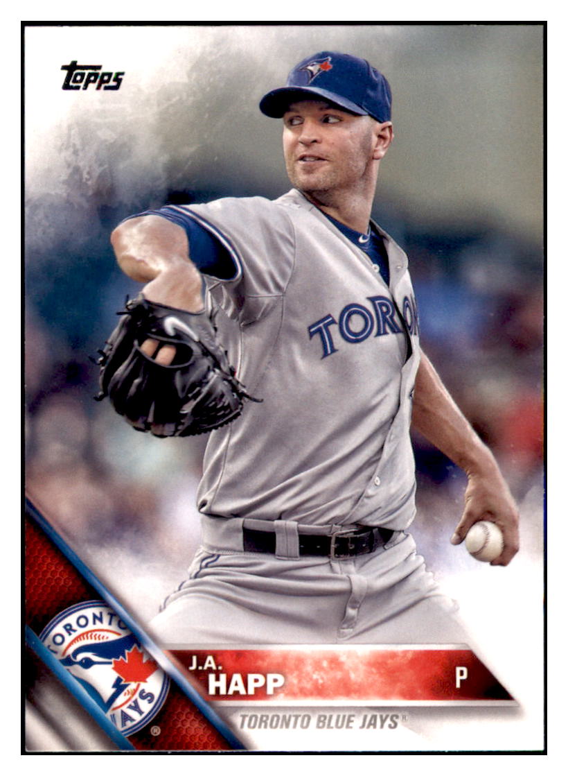 2016 Topps J.A. Happ Toronto Blue Jays #449 Baseball card MATV4_1a simple Xclusive Collectibles