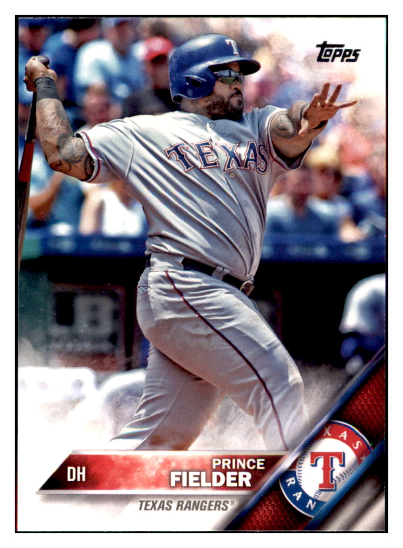 2016 Topps Prince Fielder  Texas Rangers #443 Baseball card   MATV4 simple Xclusive Collectibles