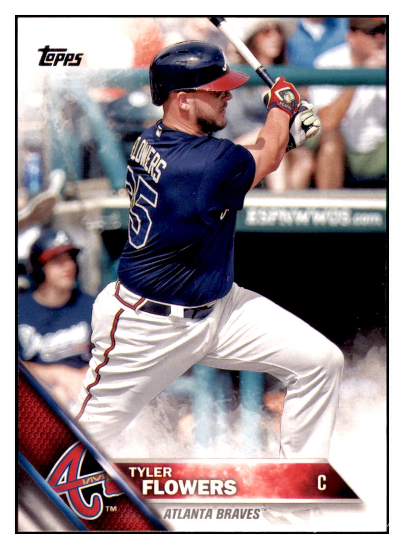 2016 Topps Tyler Flowers Atlanta Braves #701 Baseball card MATV4 simple Xclusive Collectibles