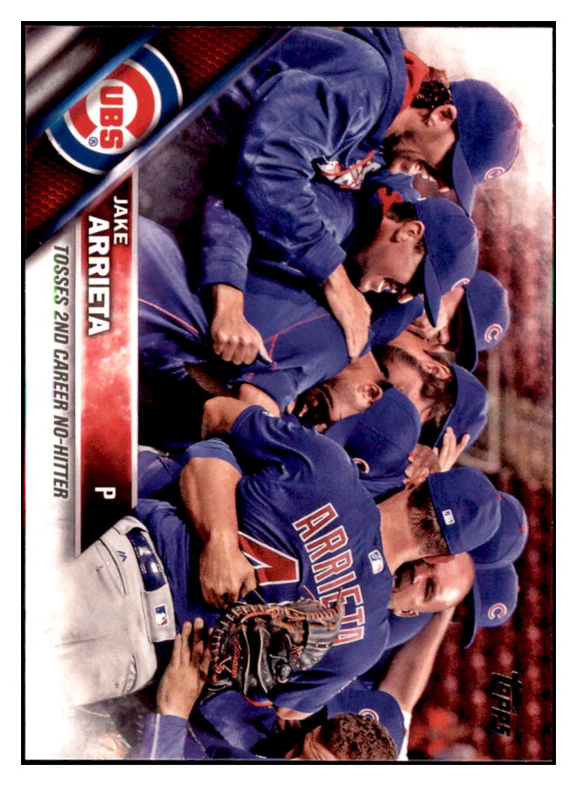 2016 Topps Update Jake Arrieta Chicago Cubs #US62 Baseball card MATV4_1a simple Xclusive Collectibles