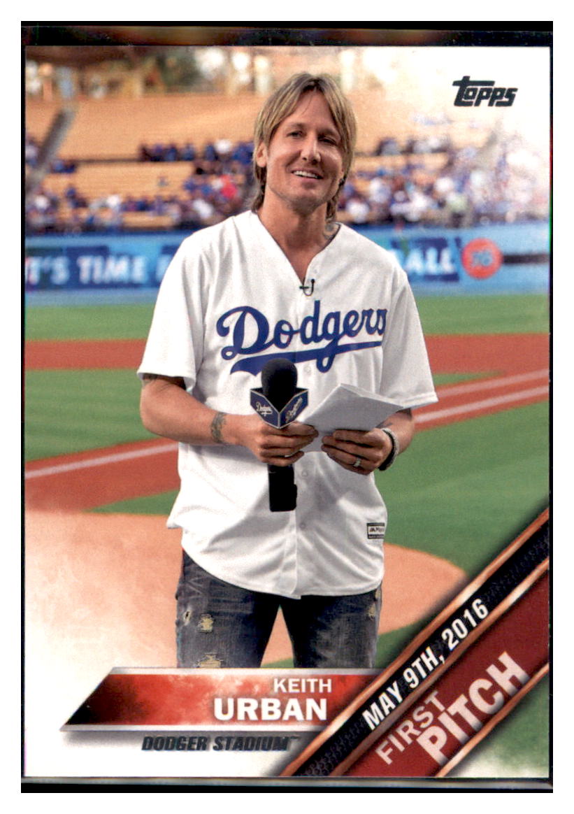 2016 Topps Update Keith Urban  Los Angeles Dodgers #FP-5 Baseball
  card   MATV4_1a simple Xclusive Collectibles   