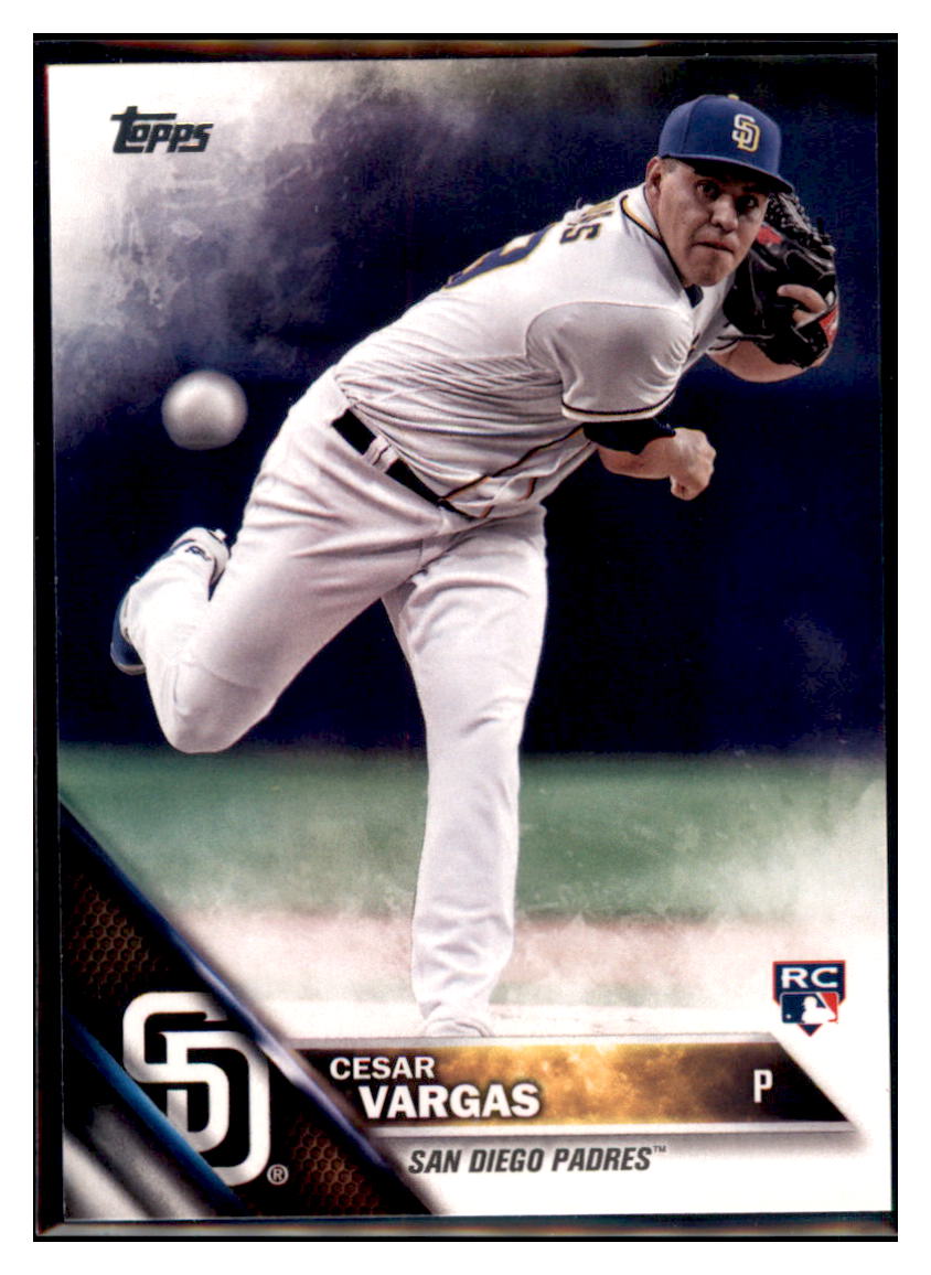 2016 Topps Update Cesar Vargas  San Diego Padres #US289 Baseball card   MATV4_1a simple Xclusive Collectibles   