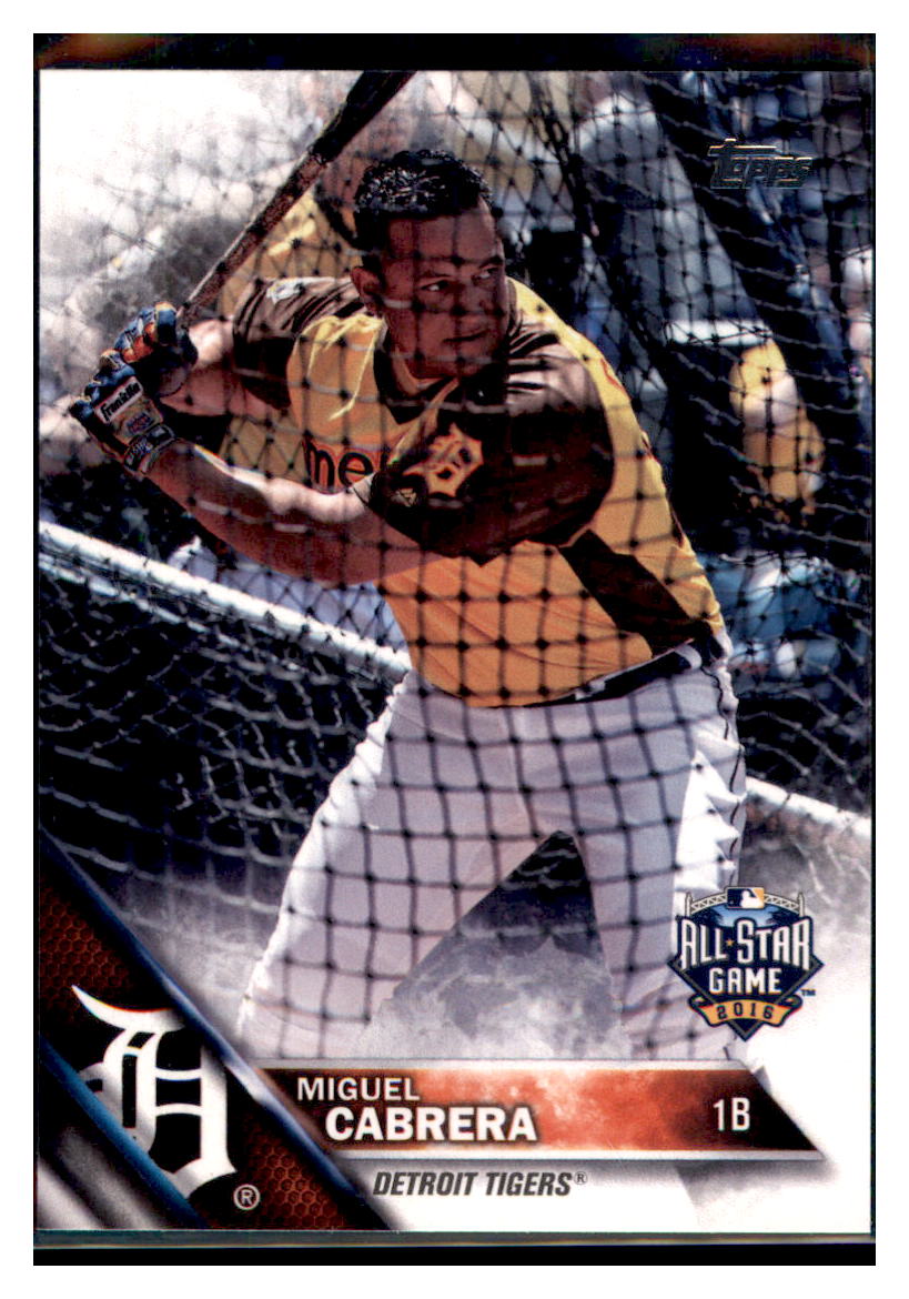 2016 Topps Update Miguel Cabrera ASG Detroit Tigers #US290a Baseball card MATV4 simple Xclusive Collectibles