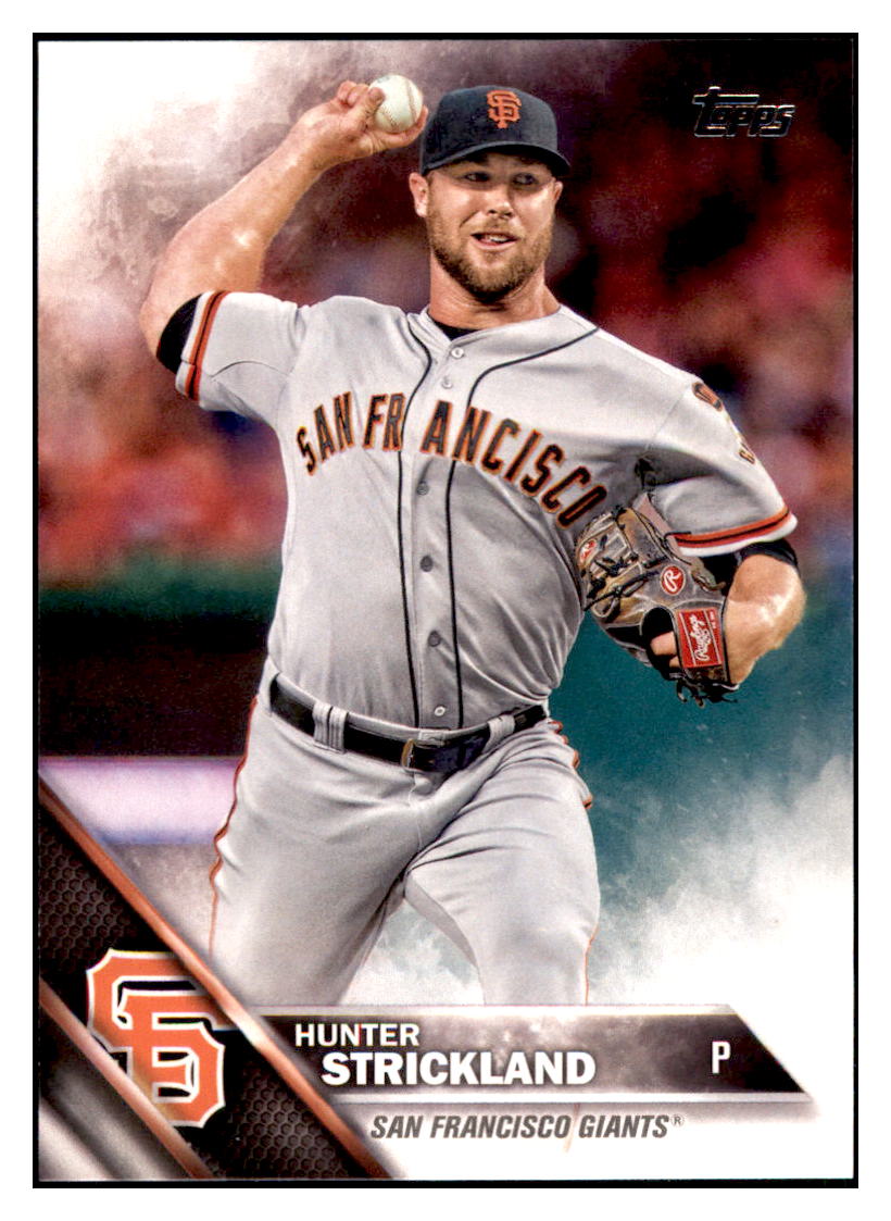 2016 Topps Hunter Strickland San Francisco Giants #196 Baseball
card MATV4 simple Xclusive Collectibles