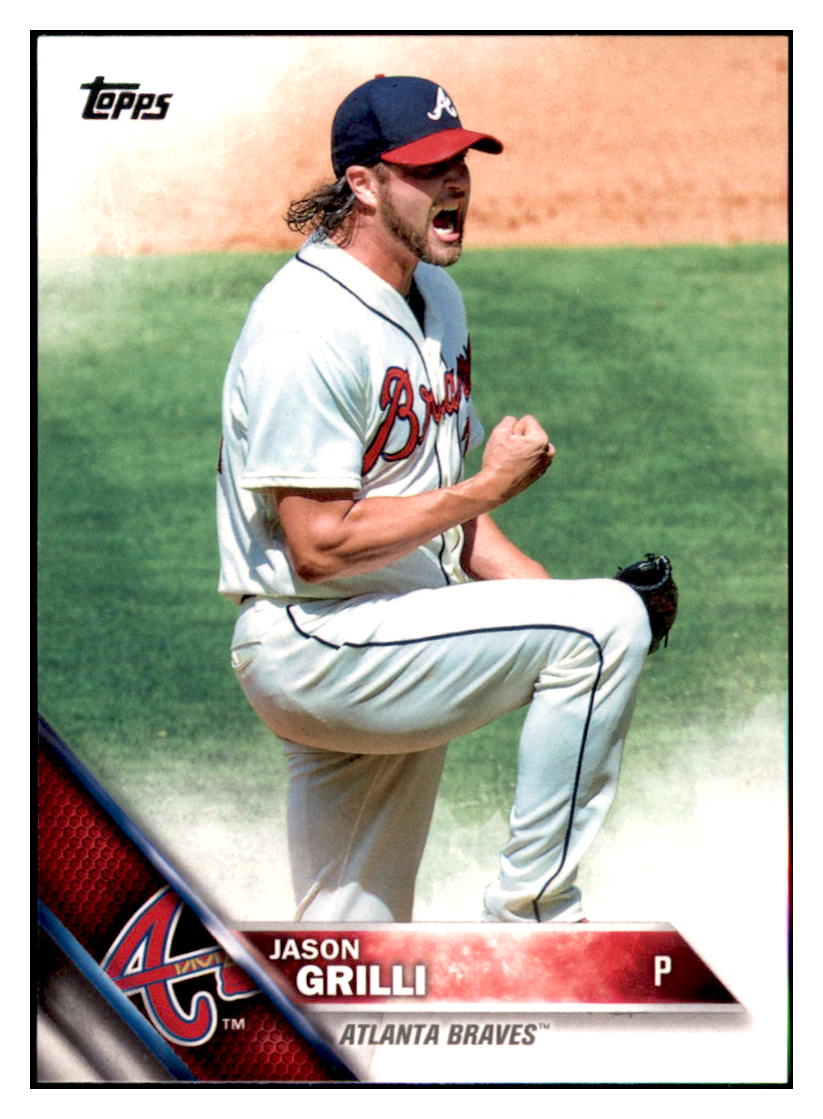 2016 Topps Jason Grilli  Atlanta Braves #347 Baseball card   MATV4 simple Xclusive Collectibles