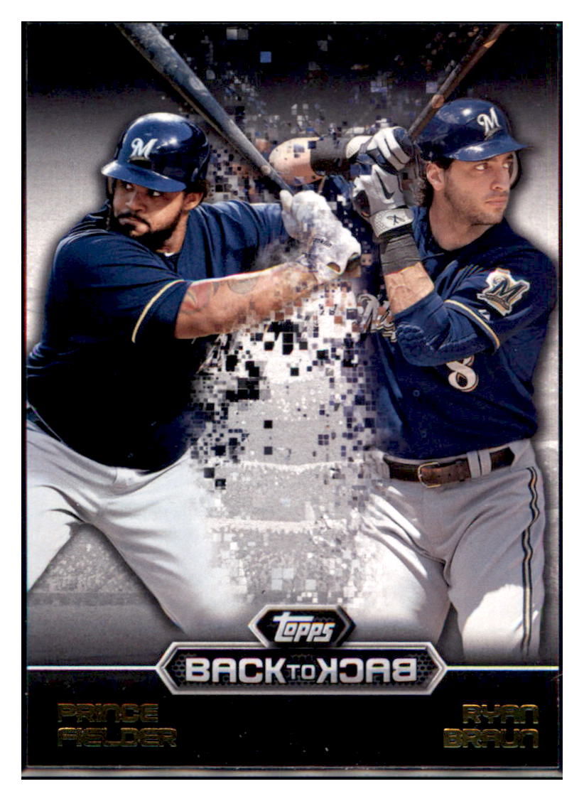 2016 Topps Ryan Braun / Prince
  Fielder  Milwaukee Brewers #B2B-1
  Baseball card   MATV4 simple Xclusive Collectibles   