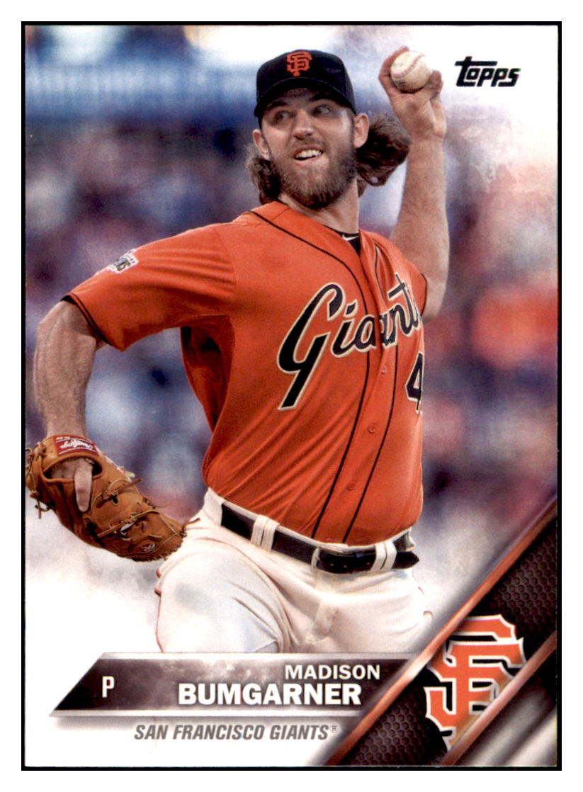2016 Topps Madison Bumgarner San Francisco Giants #600 Baseball
card MATV4 simple Xclusive Collectibles