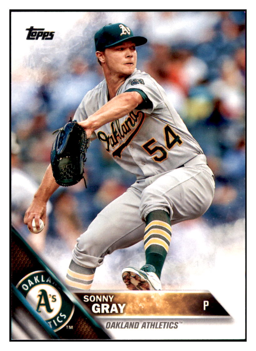 2016 Topps Sonny Gray  Oakland Athletics #4 Baseball card   MATV4_1a simple Xclusive Collectibles