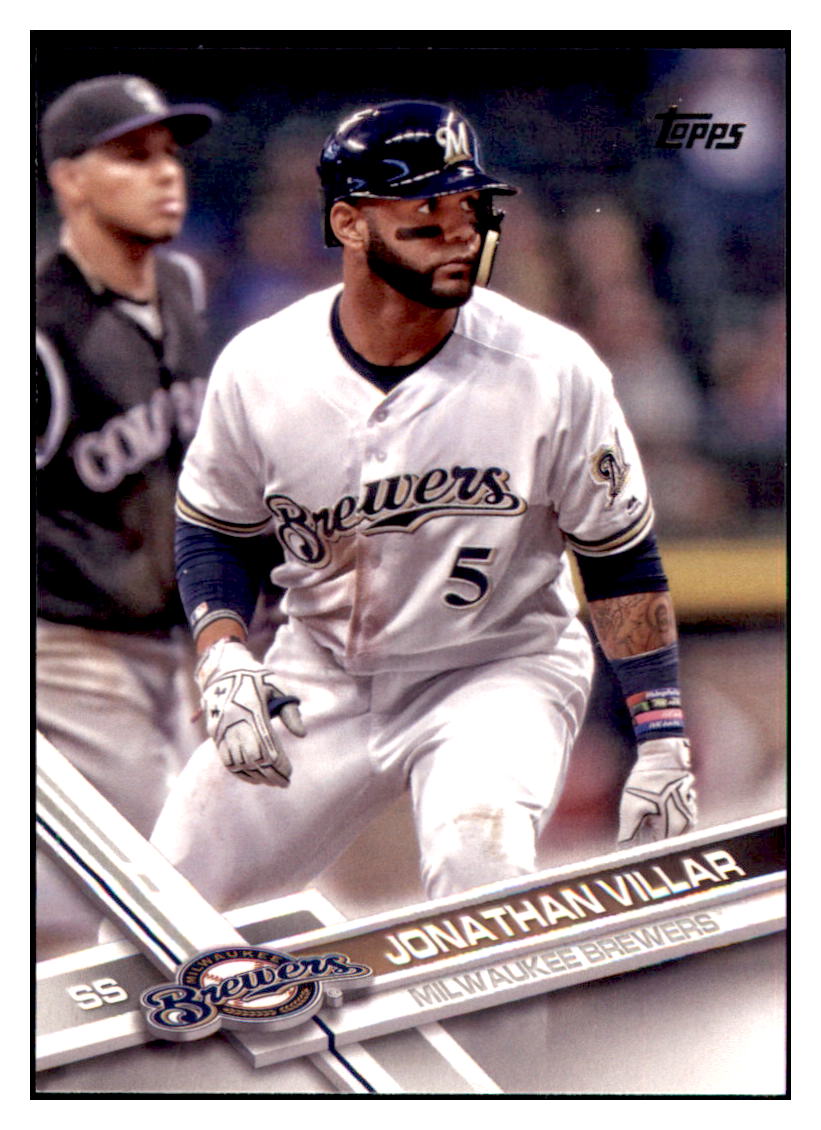 2017 Topps Jonathan Villar Milwaukee Brewers #151 Baseball card   MATV4 simple Xclusive Collectibles