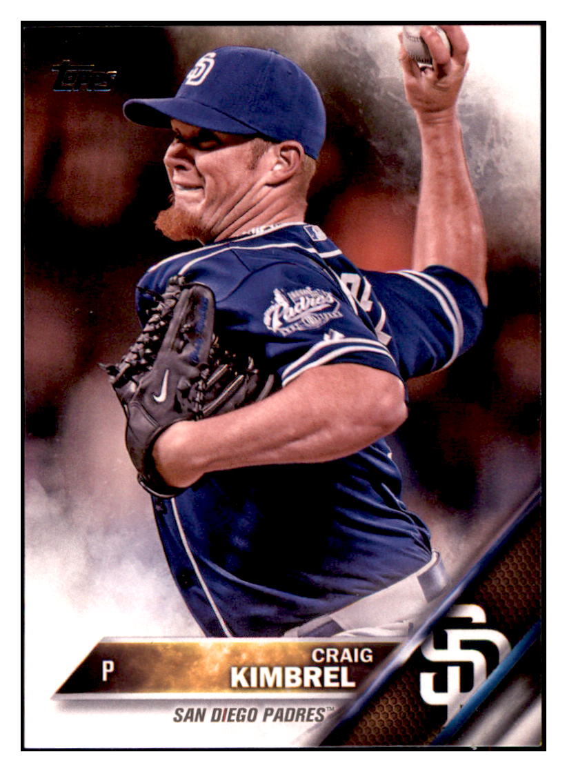 2016 Topps Craig Kimbrel San Diego Padres #13 Baseball card MATV4_1a simple Xclusive Collectibles