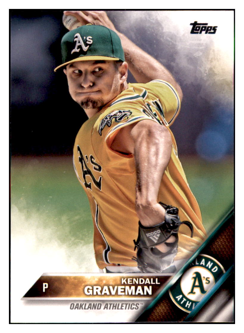 2016 Topps Kendall Graveman  Oakland Athletics #129 Baseball card   MATV4_1a simple Xclusive Collectibles