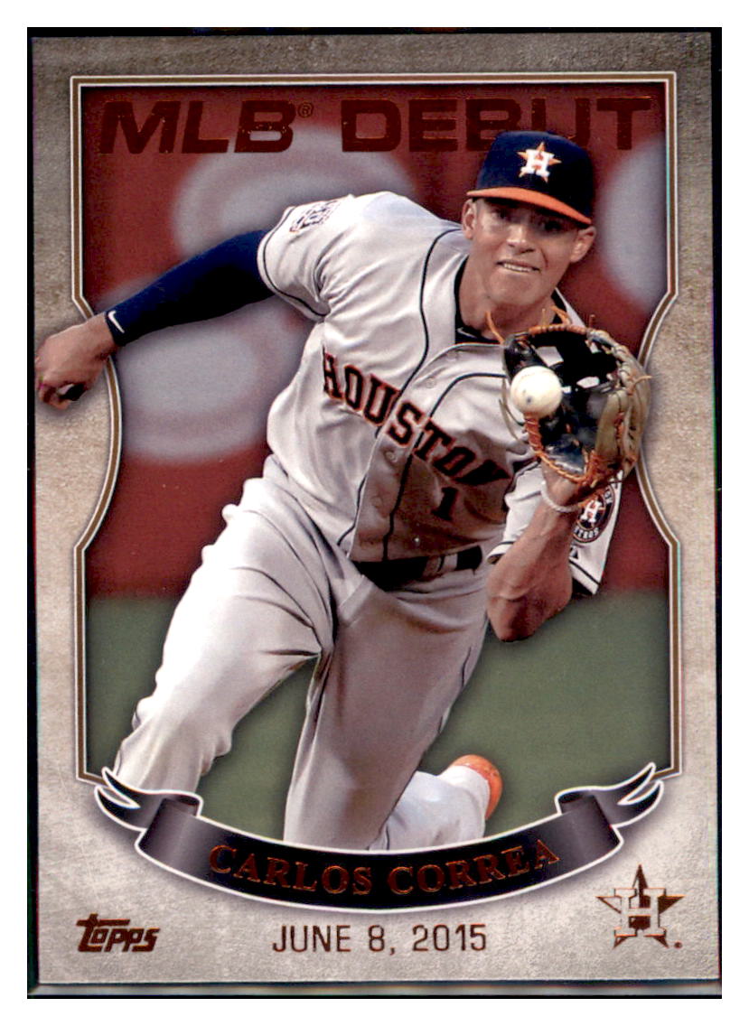 2016 Topps Carlos Correa Houston Astros #MLBD2-21 Baseball card MATV4 simple Xclusive Collectibles
