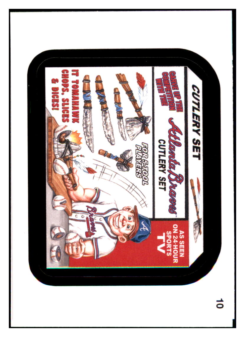 2016 Topps MLB Wacky Packages Braves
  Cutlery Set  Atlanta Braves #10
  Baseball card   VHSB2 simple Xclusive Collectibles