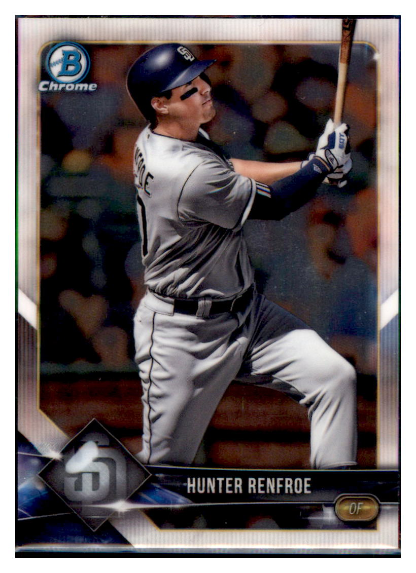 2018 Bowman Chrome Hunter Renfroe San Diego Padres #86 Baseball card VSMP1BOWV1 simple Xclusive Collectibles