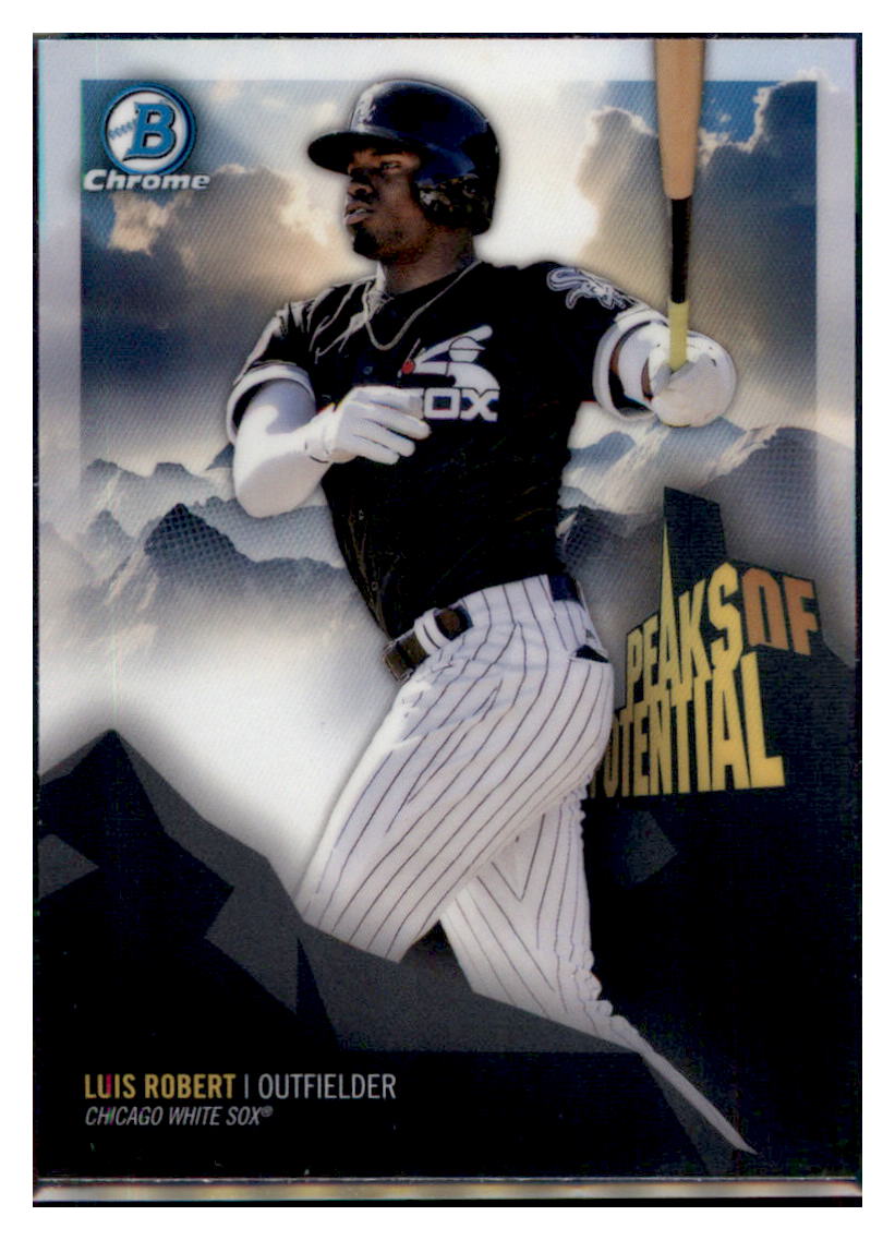 2018 Bowman Chrome Luis Robert Peaks of Potential Chicago White Sox #PP-LR Baseball
card VSMP1BOWV1 simple Xclusive Collectibles