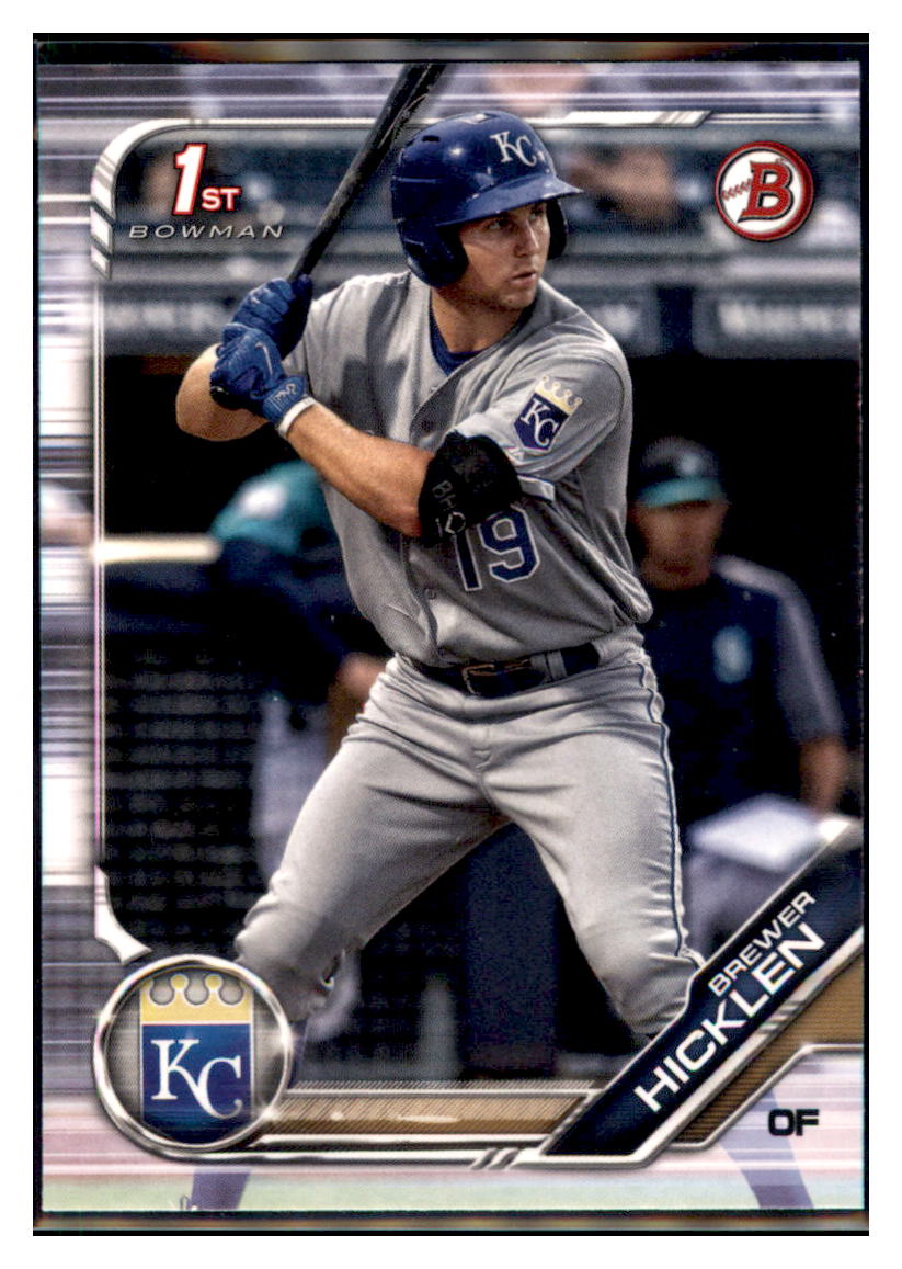 2019 Bowman Brewer Hicklen    Kansas City Royals #BP-72 Baseball
  card   VSMP1BOWV1 simple Xclusive Collectibles   