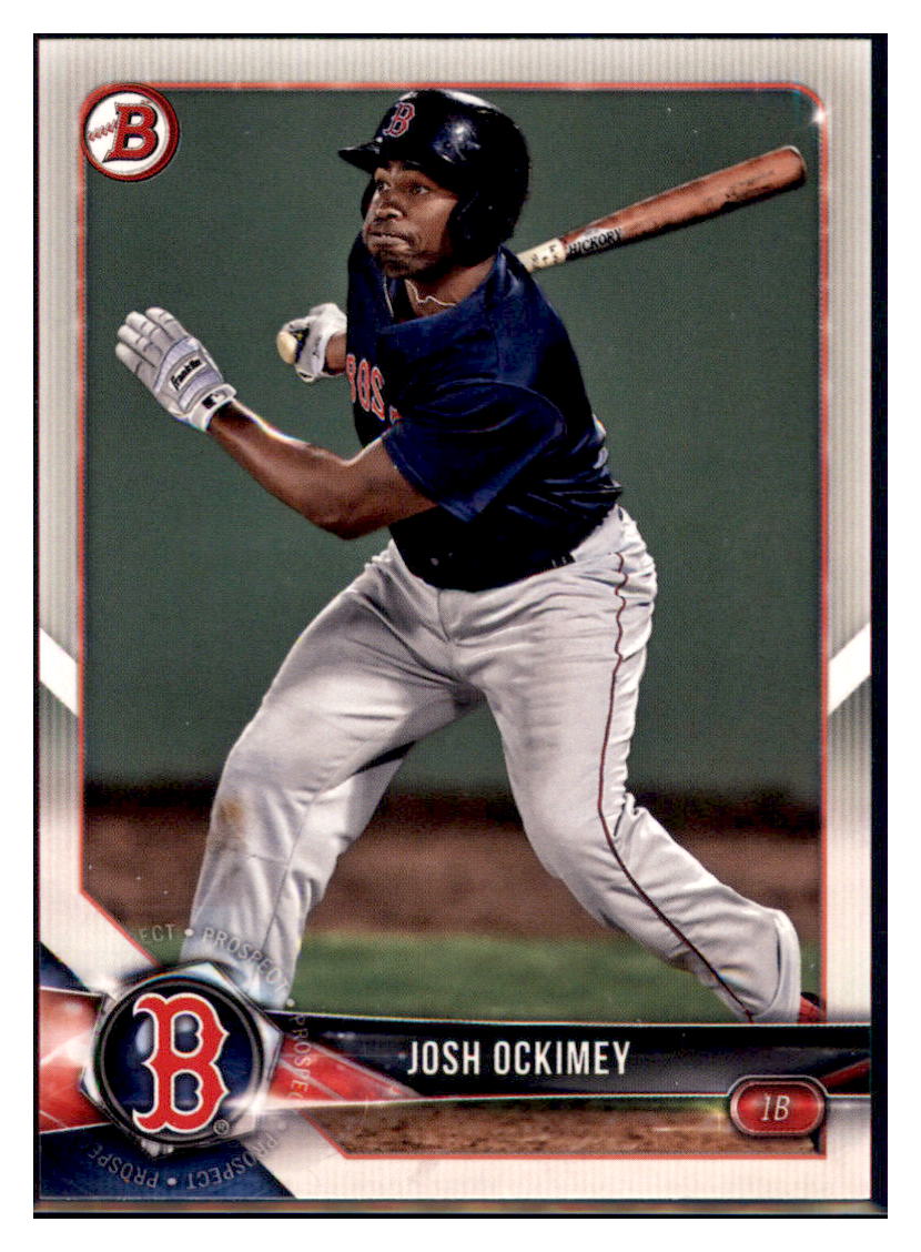 2018 Bowman Josh Ockimey Boston Red Sox #BP34 Baseball card VSMP1BOWV1 simple Xclusive Collectibles