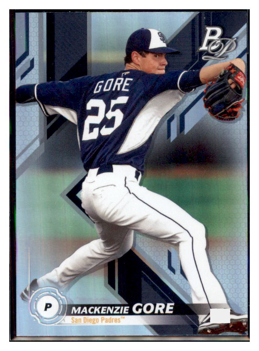 2019 Bowman Platinum Mackenzie Gore San Diego Padres #TOP-83 Baseball
card VSMP1BOWV1 simple Xclusive Collectibles