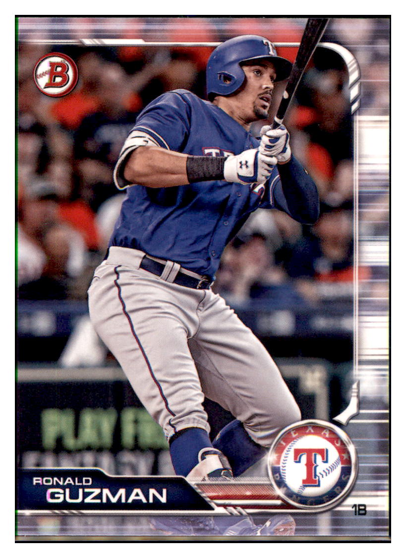 2019 Bowman Ronald Guzman Texas Rangers #88 Baseball card VSMP1BOWV1 simple Xclusive Collectibles