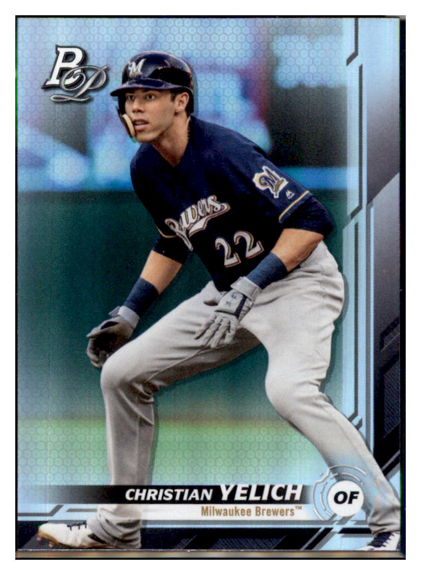 2019 Bowman Platinum Christian
  Yelich    Milwaukee Brewers #22
  Baseball card   VSMP1BOWV1 simple Xclusive Collectibles   