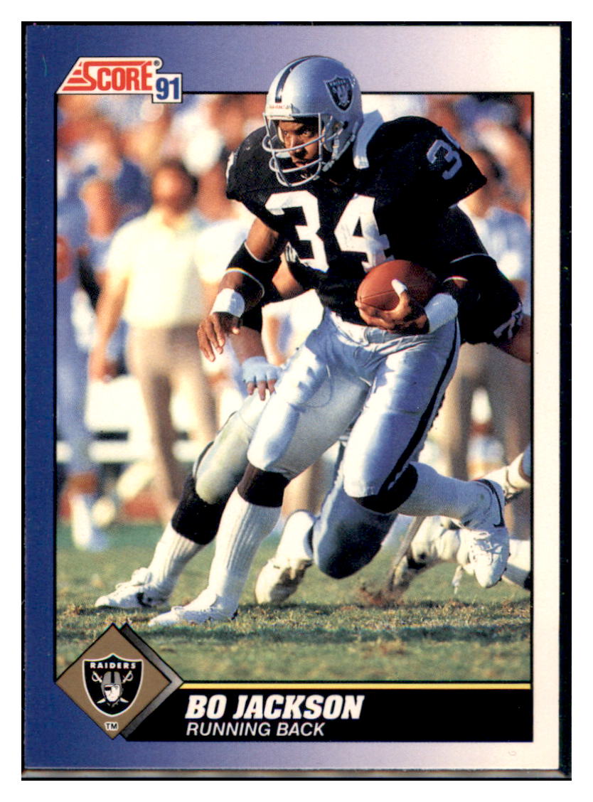 1991 Score Football Bo Jackson Los Angeles Raiders #100 Football, card  VSMP1BOWV1