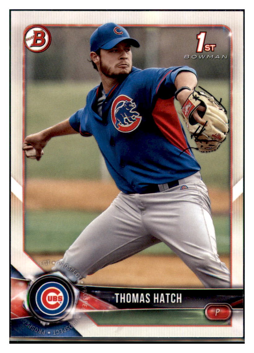 2018 Bowman Thomas Hatch Chicago Cubs #BP12 Baseball card VSMP1BOWV1 simple Xclusive Collectibles