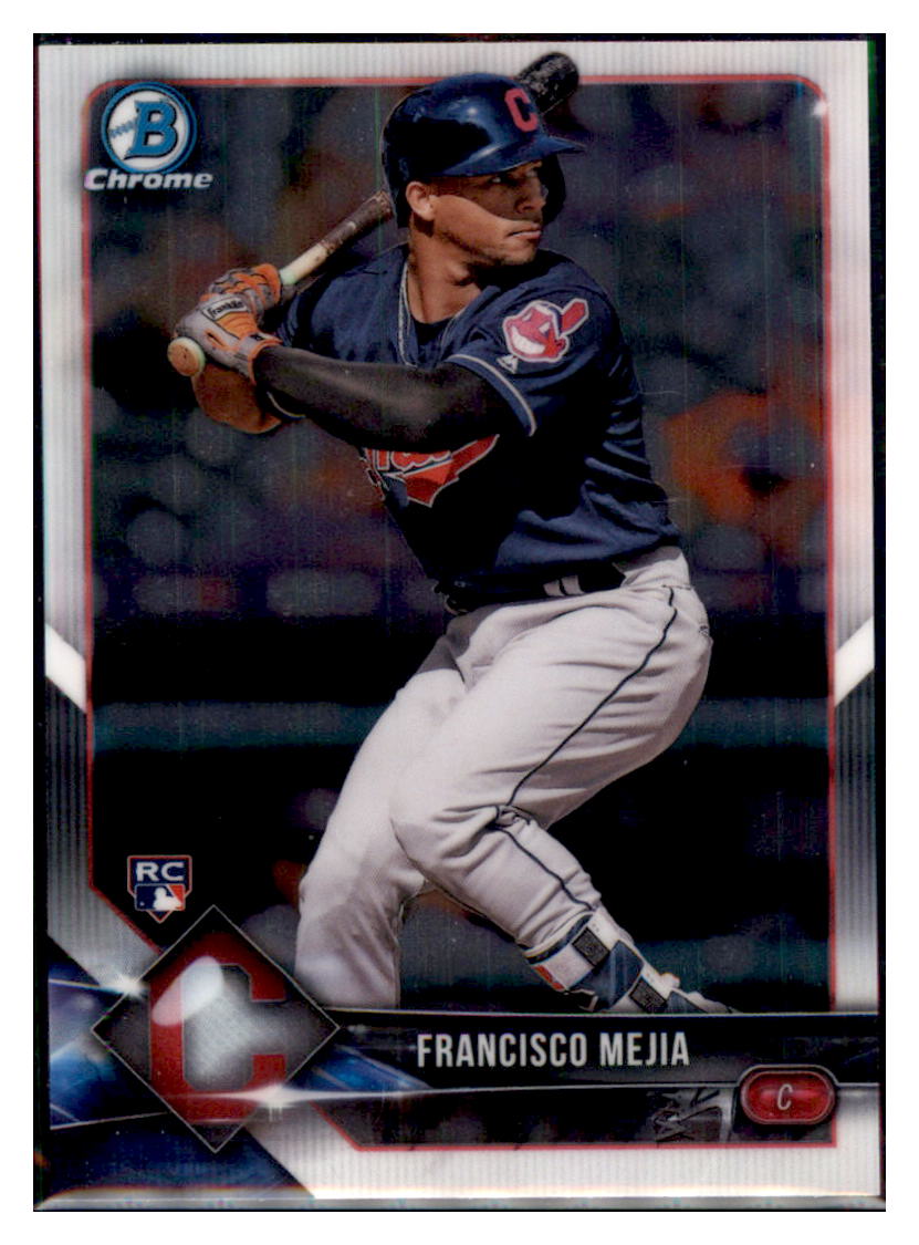 2018 Bowman Chrome Francisco Mejia Cleveland Indians #33 Baseball card VSMP1BOWV1 simple Xclusive Collectibles