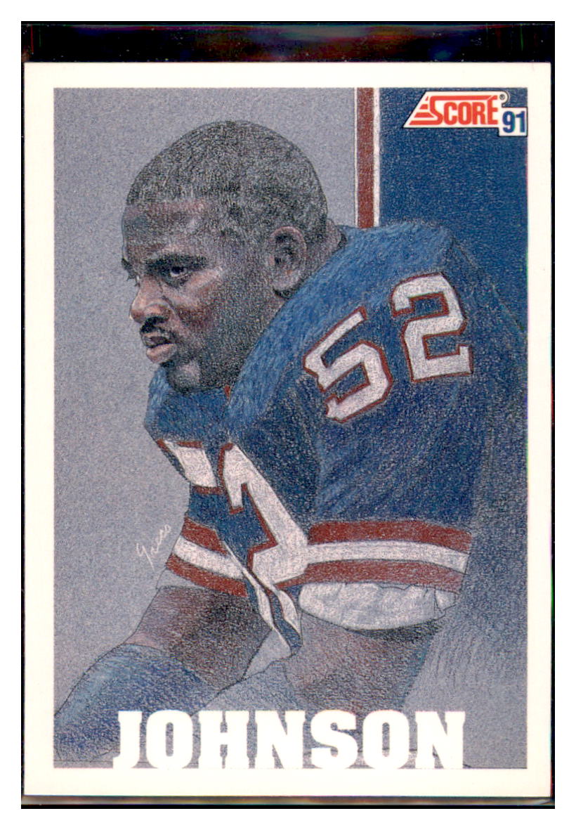 1991 Score Pepper Johnson    New York Giants #635 Football card   VSMP1BOWV1 simple Xclusive Collectibles