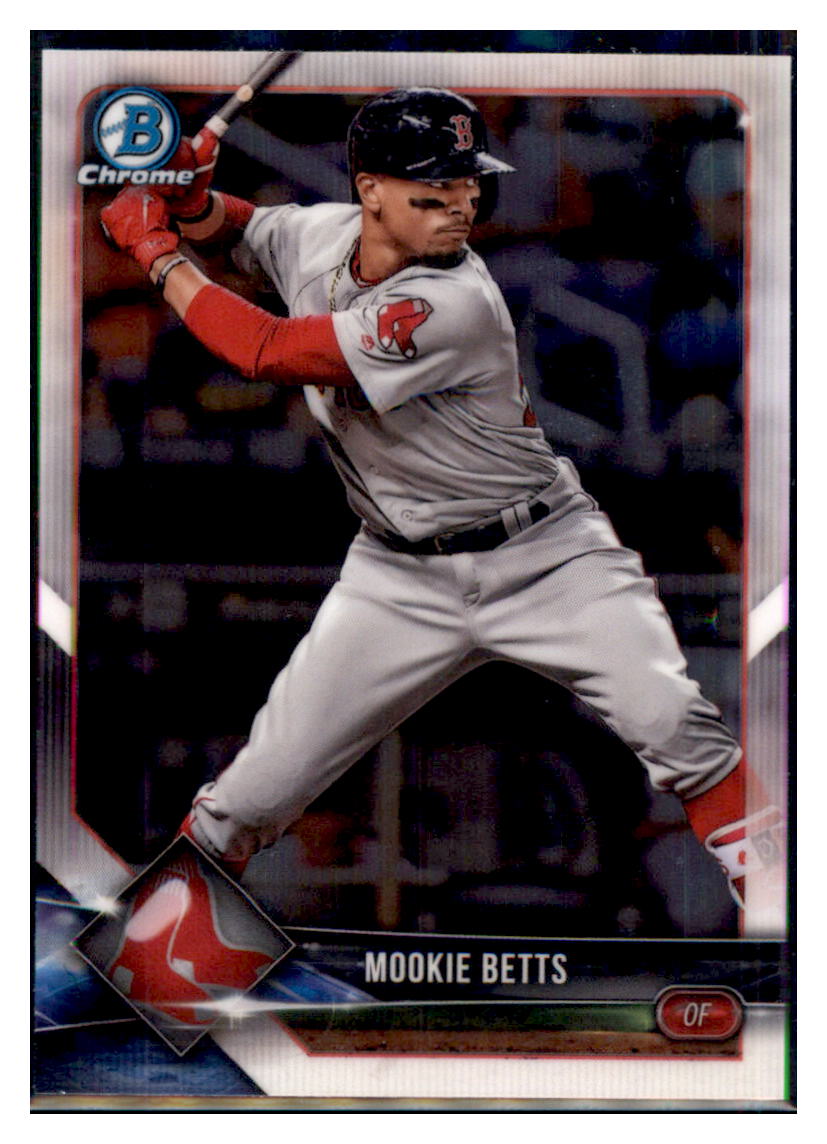2018 Bowman Chrome Mookie Betts Boston Red Sox #7 Baseball card VSMP1BOWV1 simple Xclusive Collectibles