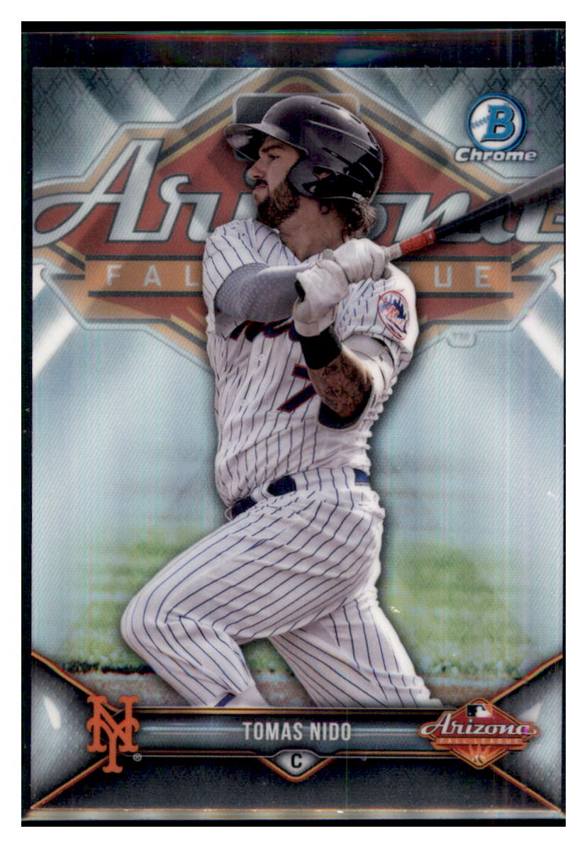 2018 Bowman Chrome Tomas Nido Arizona Fall League New York Mets #AFL-TN Baseball card   VSMP1BOWV1 simple Xclusive Collectibles