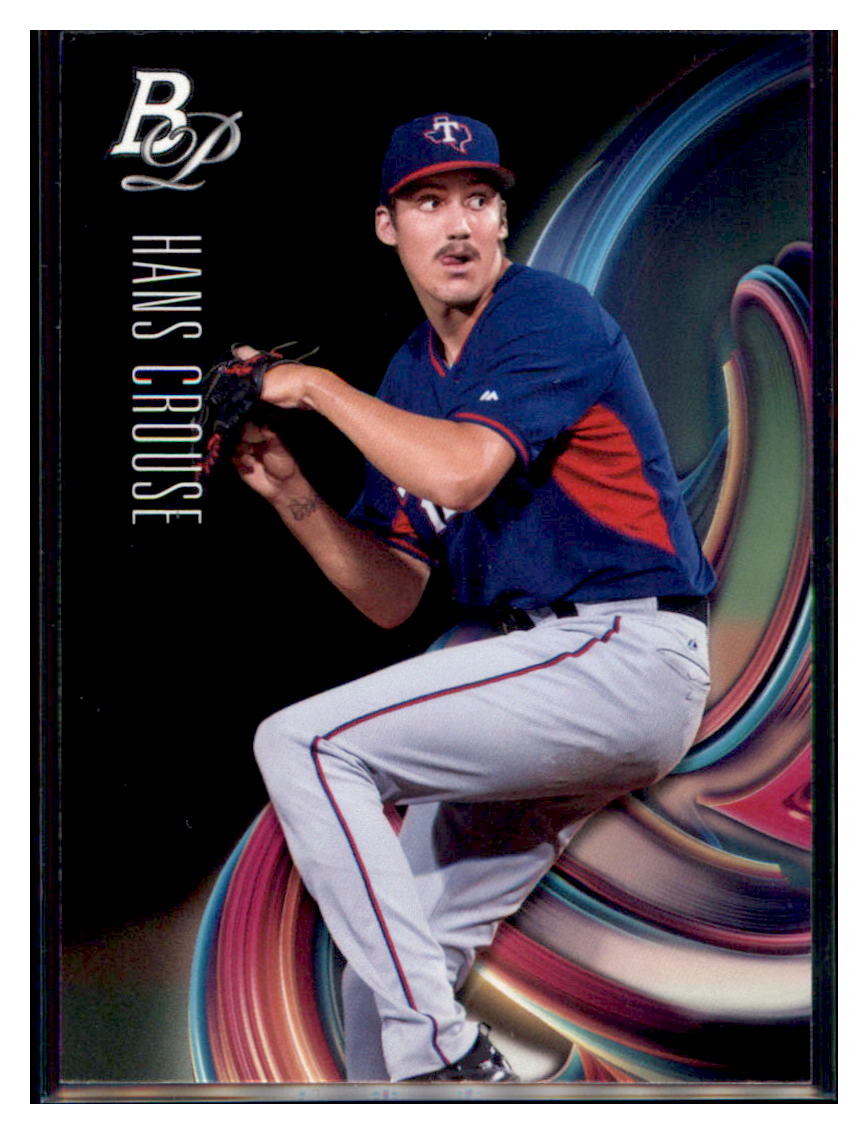 2018 Bowman Platinum Hans Crouse Texas Rangers #TOP-36 Baseball card VSMP1BOV2 simple Xclusive Collectibles