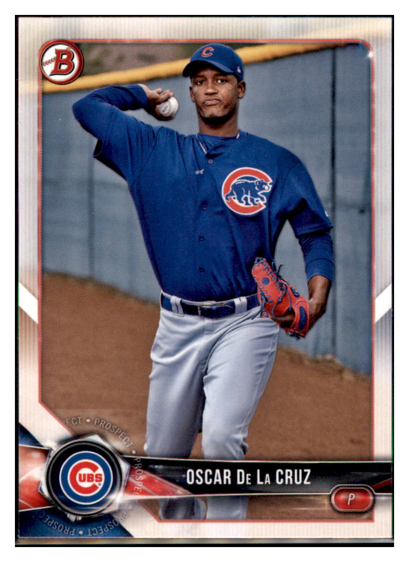 2018 Bowman Oscar De La Cruz Chicago Cubs #BP59 Baseball card VSMP1BOV2 simple Xclusive Collectibles