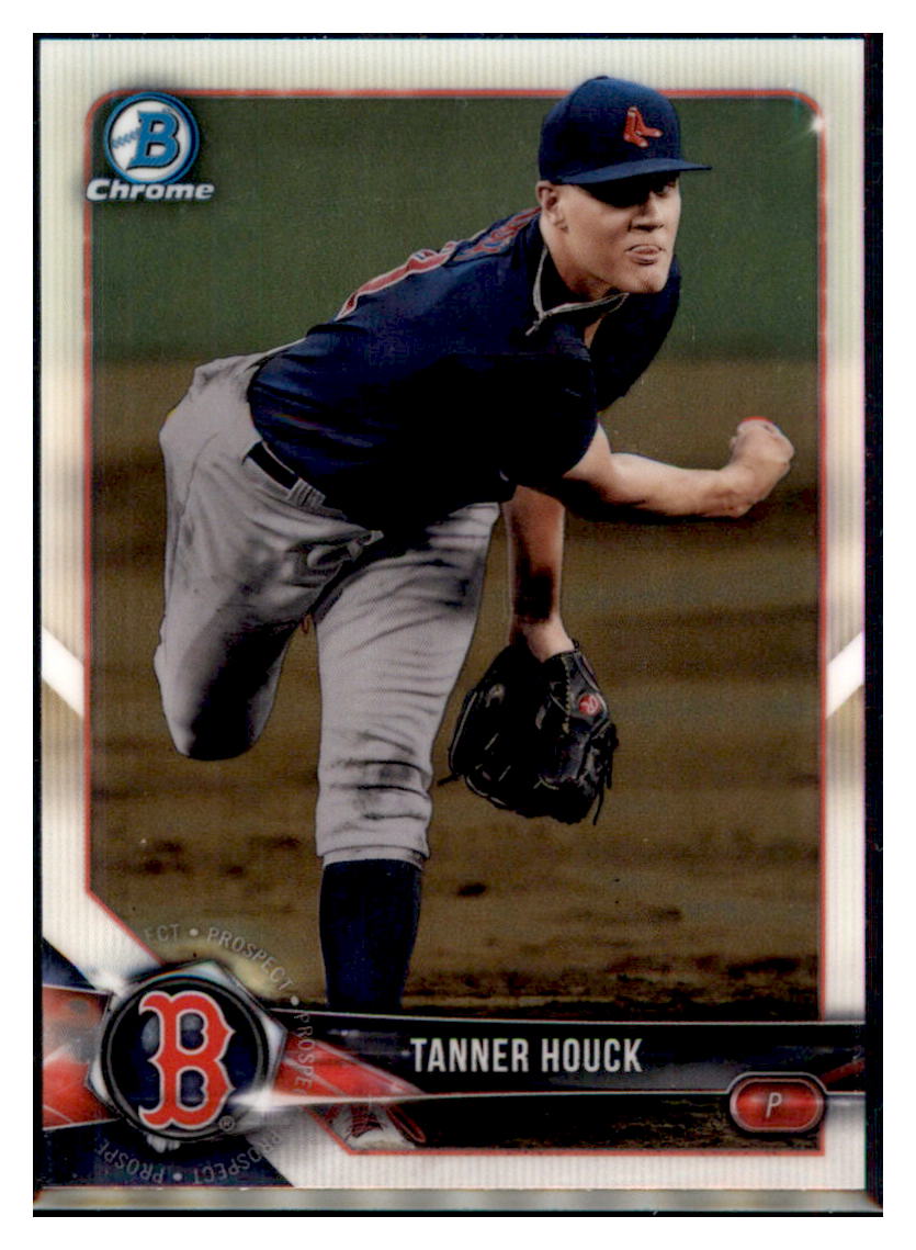 2018 Bowman Chrome Tanner Houck Boston Red Sox #BCP163 Baseball card VSMP1BOV2 simple Xclusive Collectibles