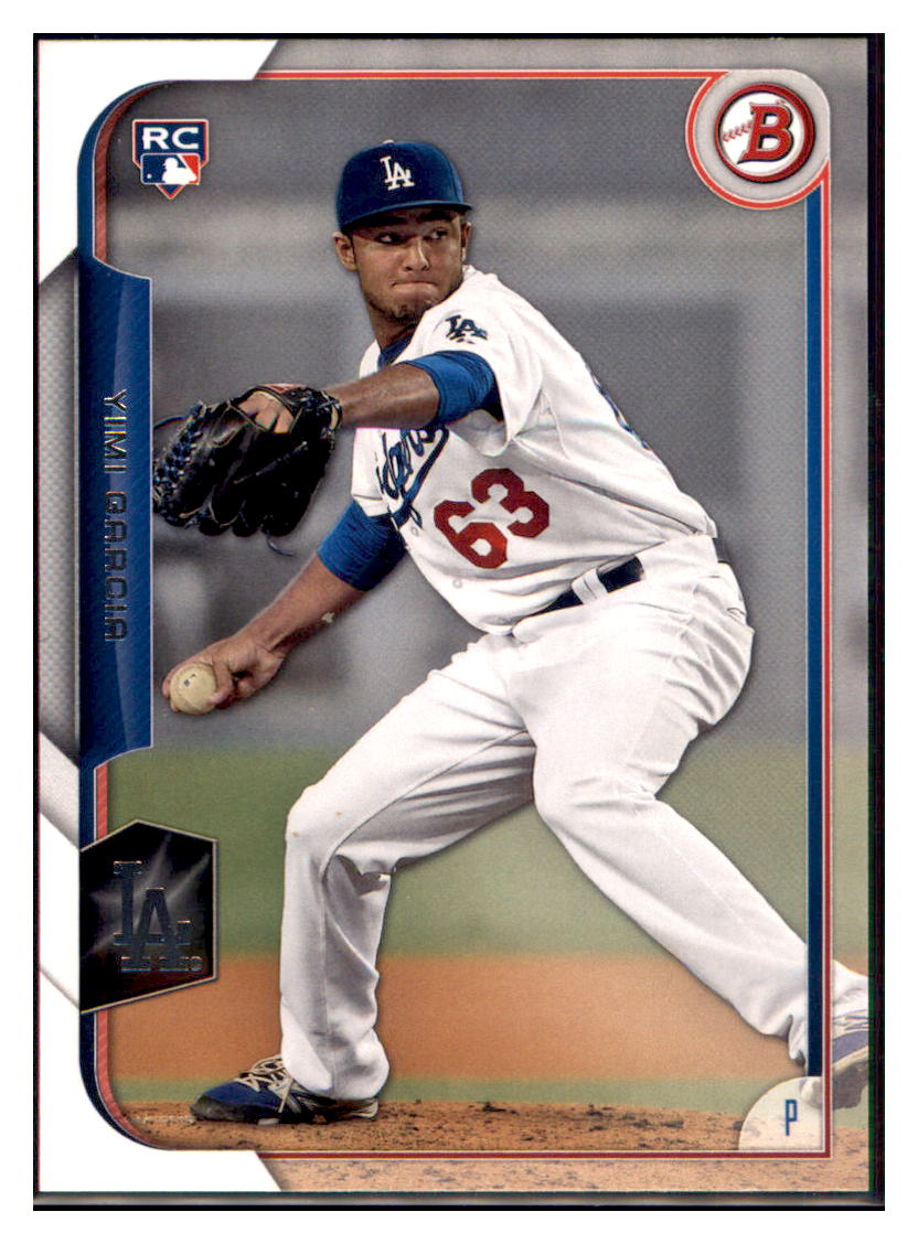 2015 Bowman Yimi Garcia Los Angeles Dodgers #132 Baseball, card VSMP1BOV2