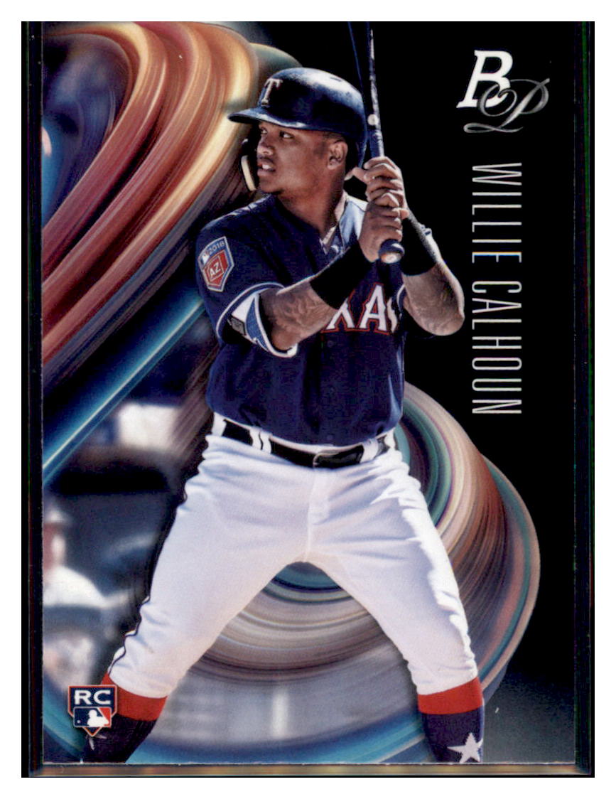 2018 Bowman Platinum Willie Calhoun Texas Rangers #43 Baseball card VSMP1BOV2 simple Xclusive Collectibles
