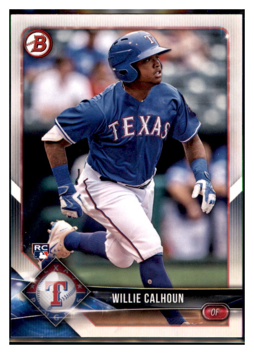 2018 Bowman Willie Calhoun Texas Rangers #31 Baseball card VSMP1BOV2 simple Xclusive Collectibles