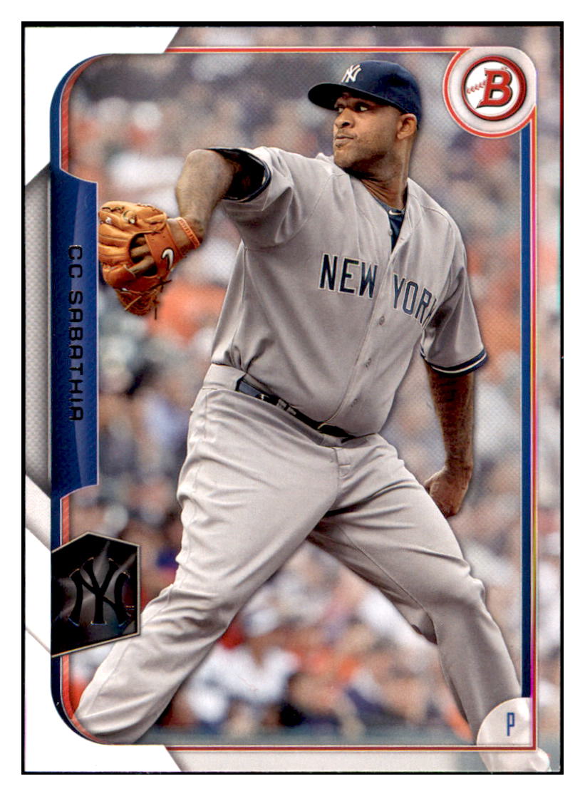 2015 Bowman CC Sabathia    New York Yankees #93 Baseball card   VSMP1BOV2 simple Xclusive Collectibles